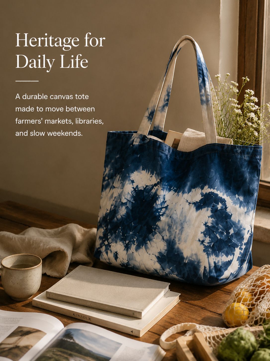 Hand-DyedHeritageCanvas Tote