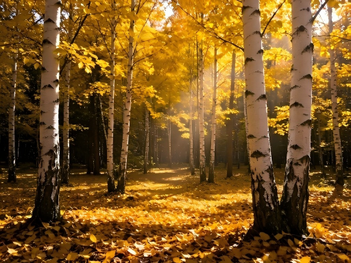 Birch Forest in Autumn